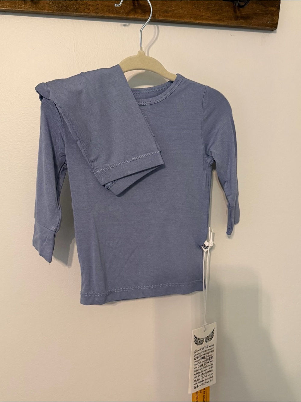 Free Birdees Bamboo Pajama Set NWT 6-12‎ Months Periwinkle Blue